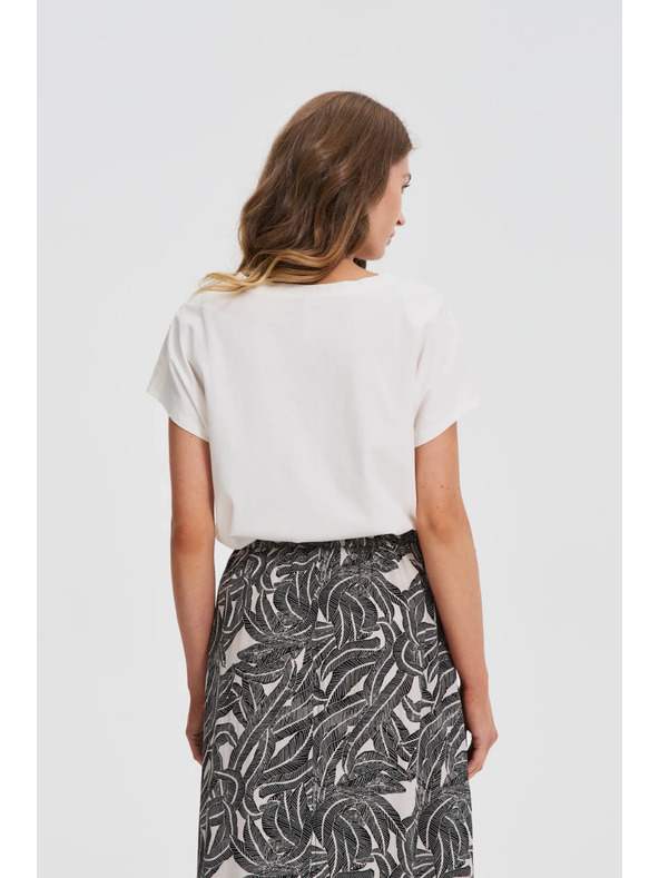 Moodo Bijela bluza s dekorativnim gumbima