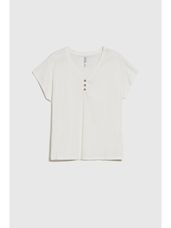 Moodo Bijela bluza s dekorativnim gumbima