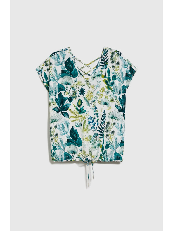 Moodo Cvjetni top s V-izrezom