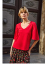 Moodo Crvena bluza s širokim rukavima