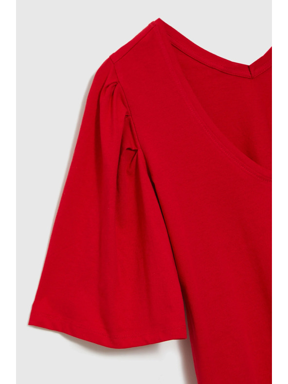 Moodo Crvena bluza s širokim rukavima