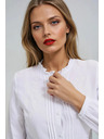 Moodo Ženska bijela bluza s ovratnikom Moodo