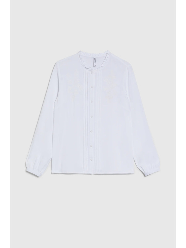 Moodo Ženska bijela bluza s ovratnikom Moodo