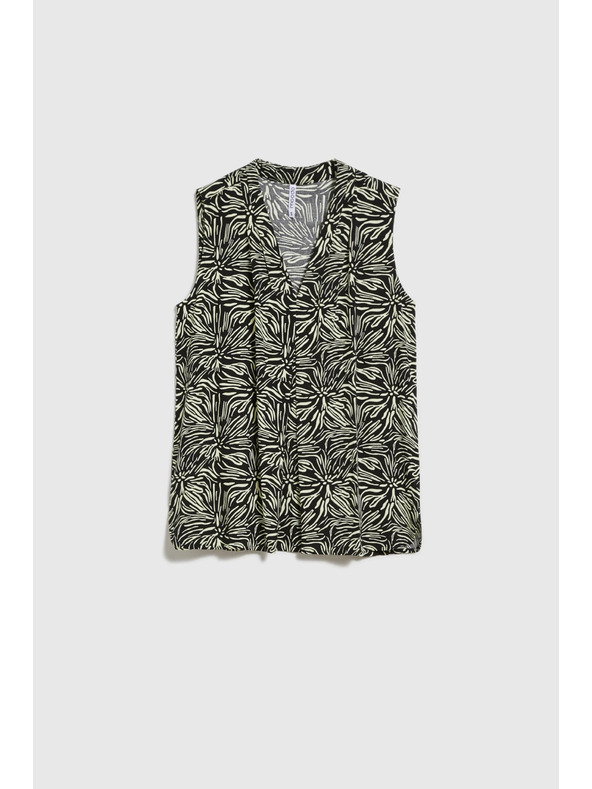 Moodo Crno-bijela bluza bez rukava