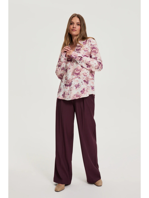 Moodo Ružičasta cvjetna bluza Moodo
