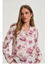 Moodo Ružičasta cvjetna bluza Moodo