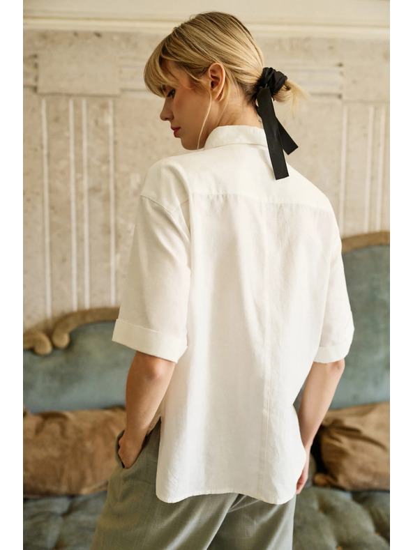 Moodo Bijela bluza s kratkim rukavima