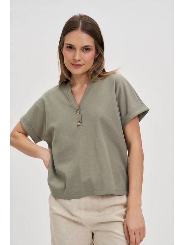 Moodo Khaki labavi top