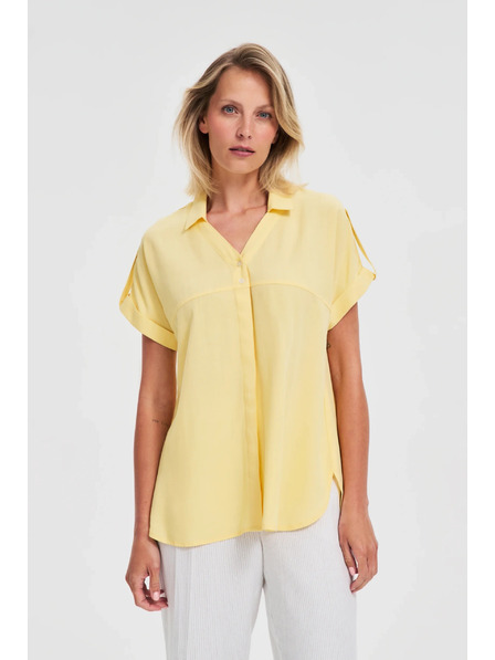 Moodo Masleno žuta bluza s kratkim rukavima
