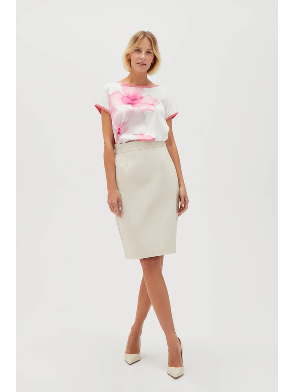 Moodo Ženska bijela bluza s cvjetovima