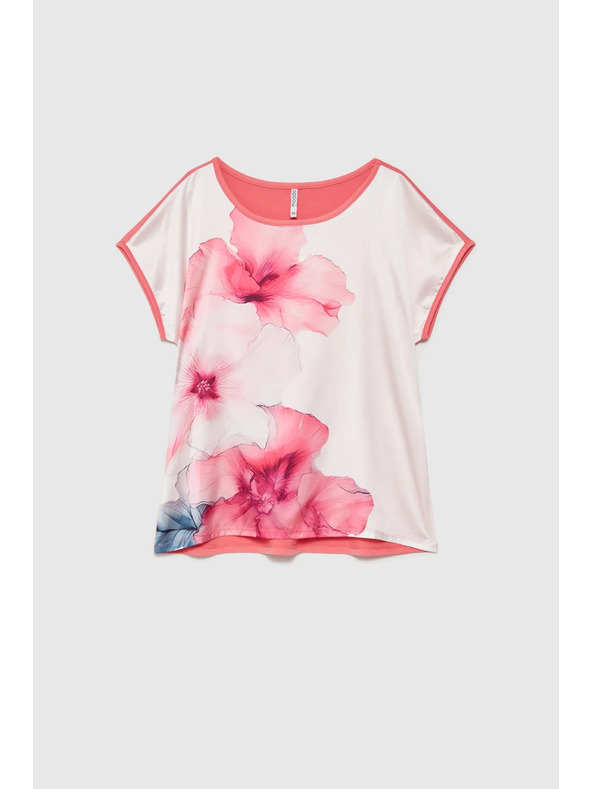 Moodo Ženska bijela bluza s cvjetovima