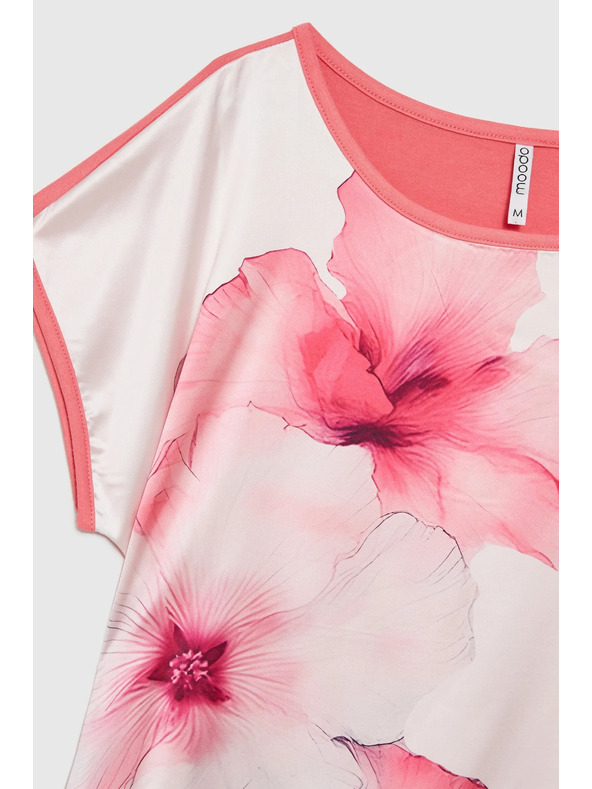 Moodo Ženska bijela bluza s cvjetovima