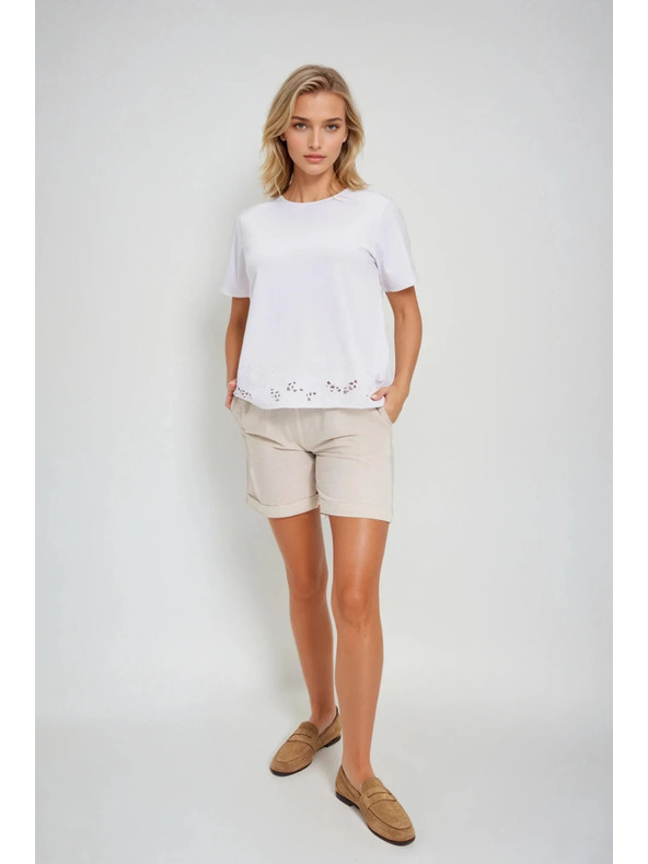 Moodo Bijeli top s madeira rubom