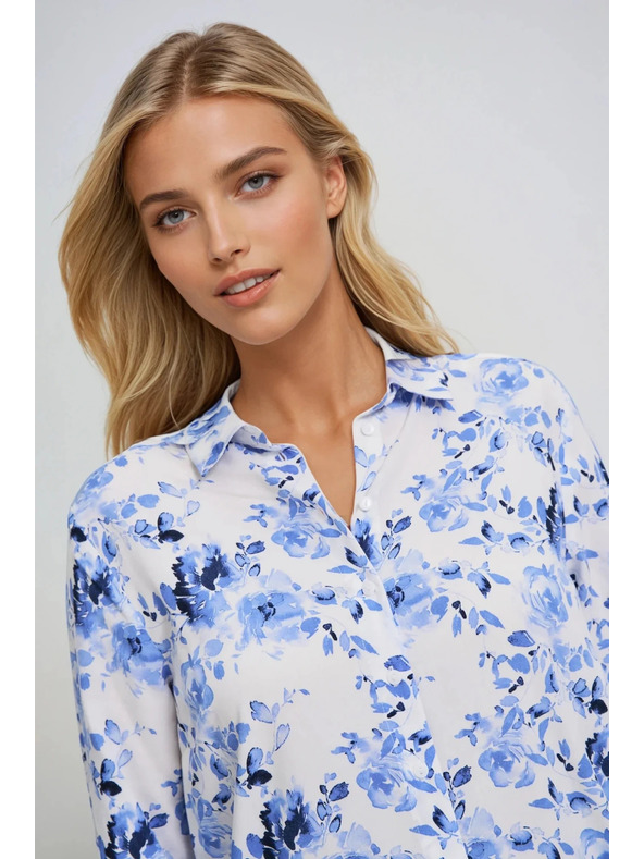 Moodo Svijetloplava cvjetna košulja Moodo