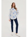 Moodo Ženska košulja Moodo – bijela/plava