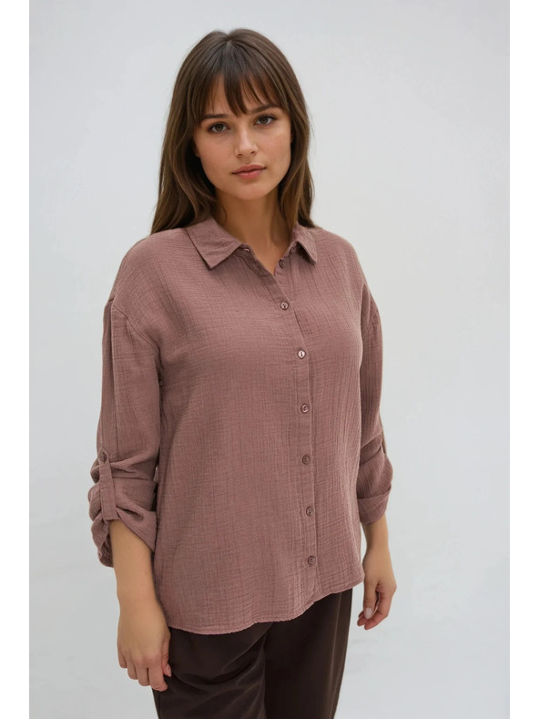 Moodo Svijetlosmeđa košulja Moodo