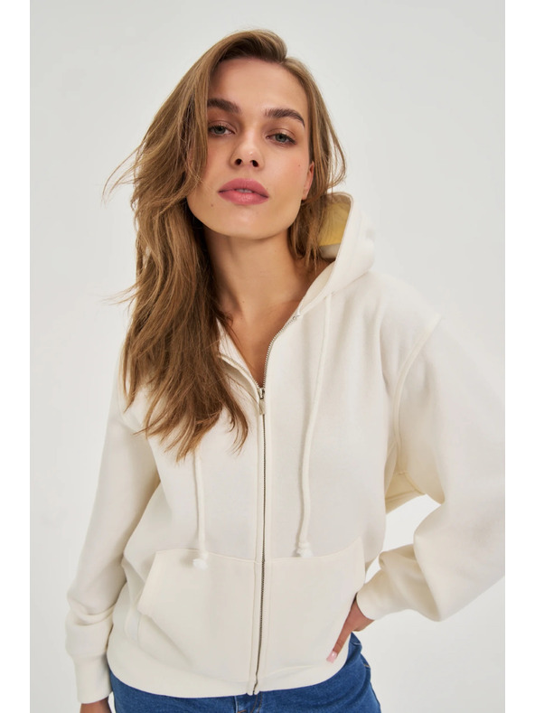 Moodo Ženski duks na zatvarač Moodo - bijela boja