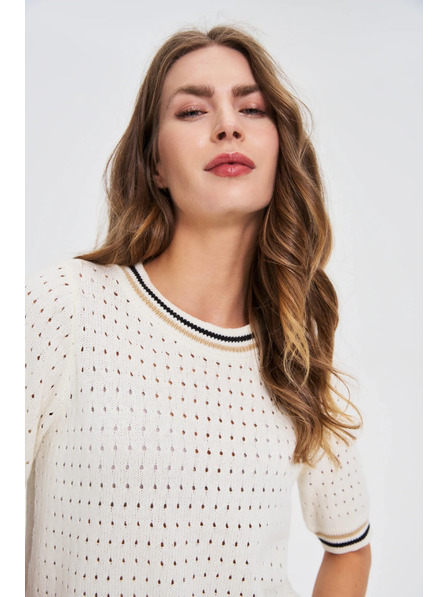 Moodo Ženski džemper Moodo – bijela boja