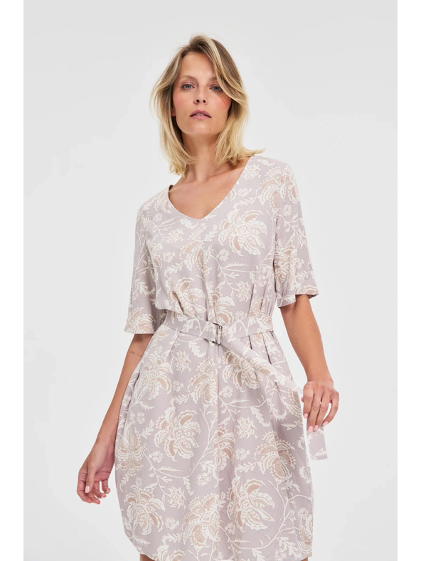 Moodo Ženske uzorkovane haljine Moodo s pojasom