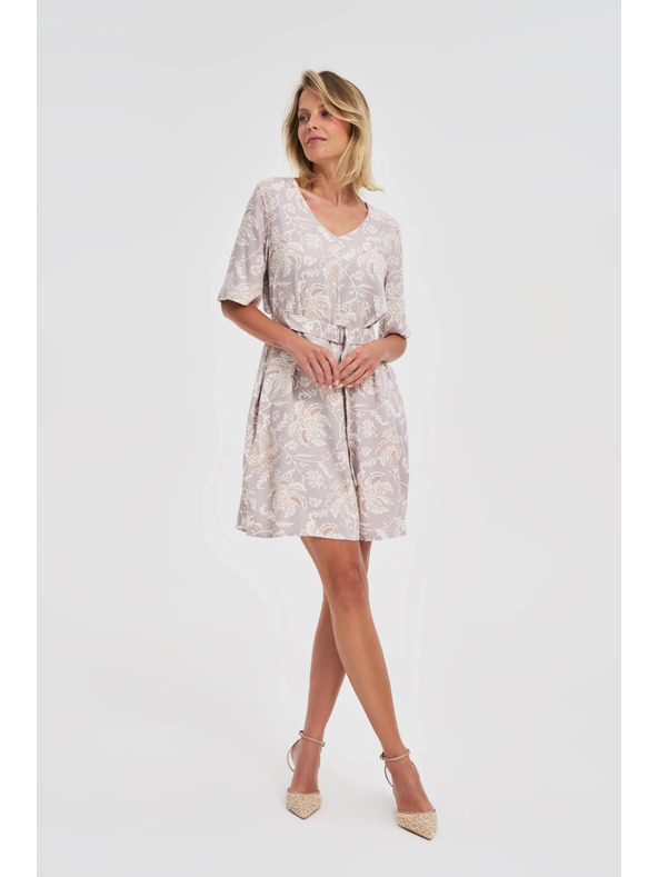 Moodo Ženske uzorkovane haljine Moodo s pojasom