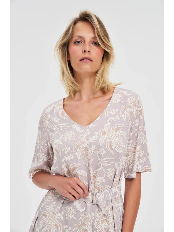 Moodo Ženske uzorkovane haljine Moodo s pojasom