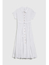 Moodo Duge ženske košuljaste haljine Moodo - bijele