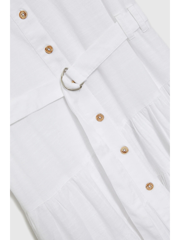 Moodo Duge ženske košuljaste haljine Moodo - bijele