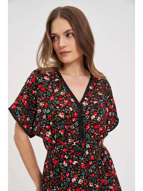 Moodo Ženske haljine Moodo crveno-crne