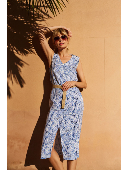 Moodo Svjetloplava haljina s pojasom