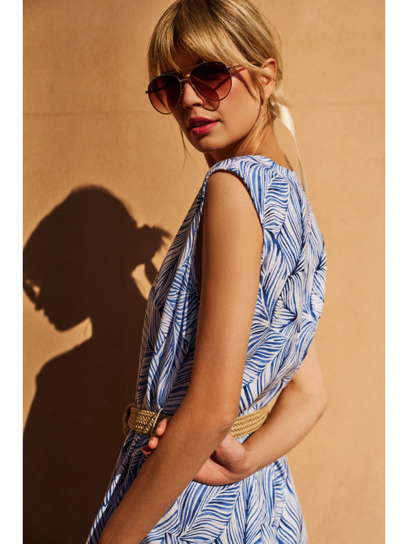 Moodo Svjetloplava haljina s pojasom