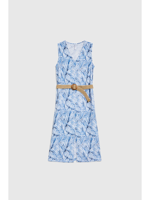 Moodo Svjetloplava haljina s pojasom