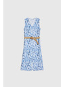 Moodo Svjetloplava haljina s pojasom