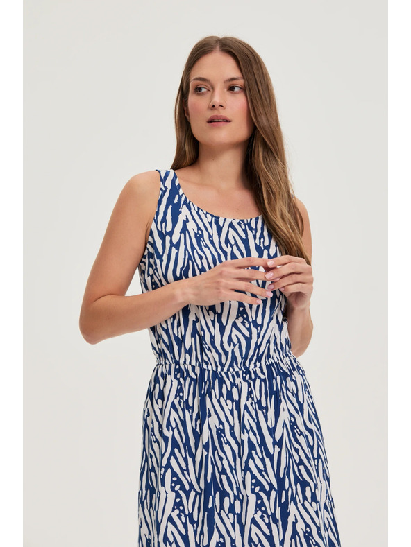 Moodo Ženske haljine Moodo plavo-bijele
