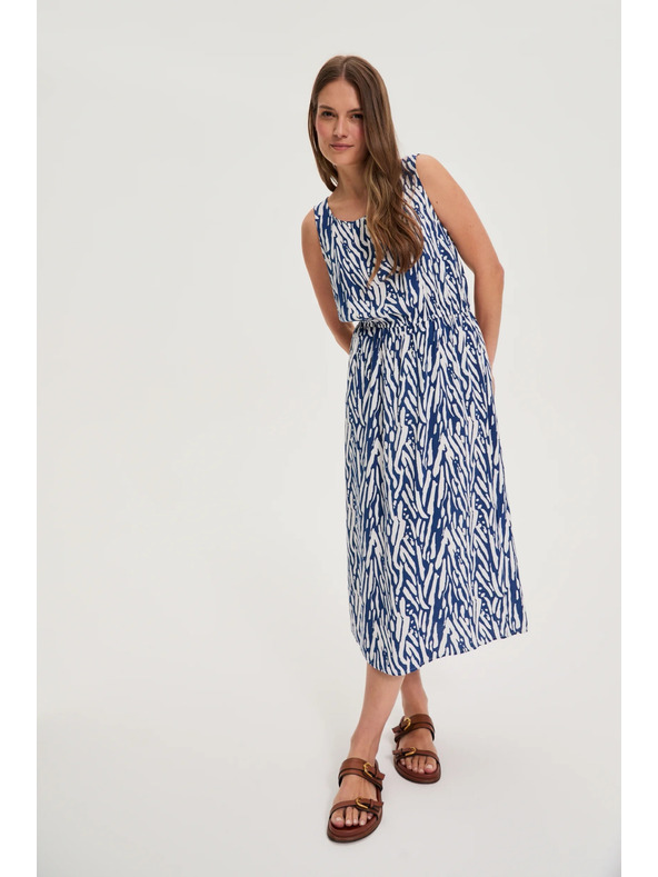Moodo Ženske haljine Moodo plavo-bijele