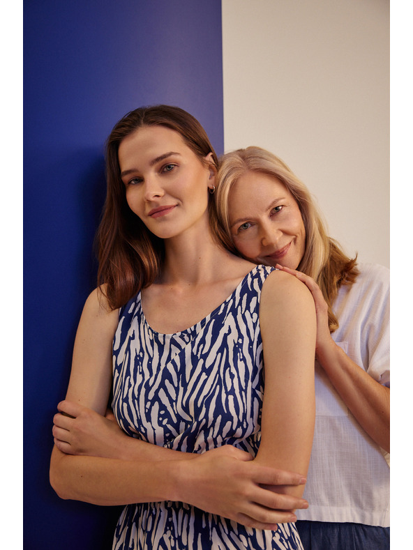 Moodo Ženske haljine Moodo plavo-bijele