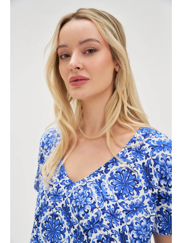 Moodo Ženske haljine Moodo plavo-bijele