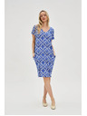 Moodo Ženske haljine Moodo plavo-bijele