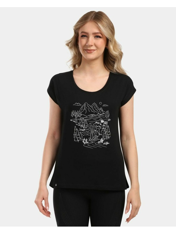 Kilpi Kilpi ROANE-W ženska pamučna majica kratkih rukava crna