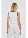 Moodo Bijeli ženski top s crnim rubom