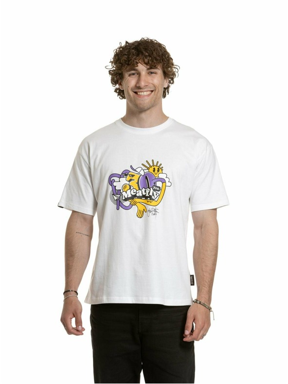 Meatfly Meatfly unisex majica Carter 30 Groove White