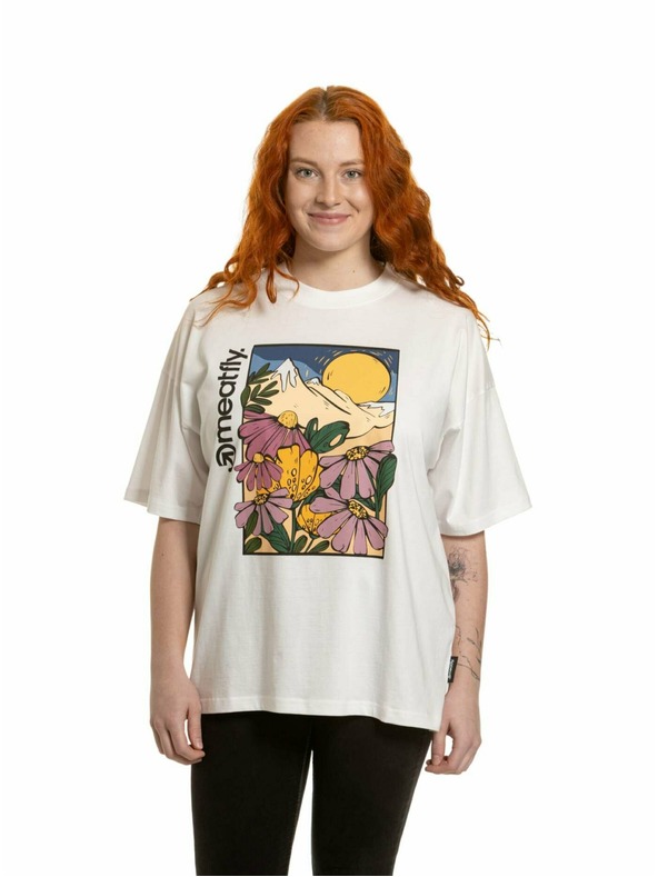 Meatfly Meatfly ženska majica Vexey White Flowers