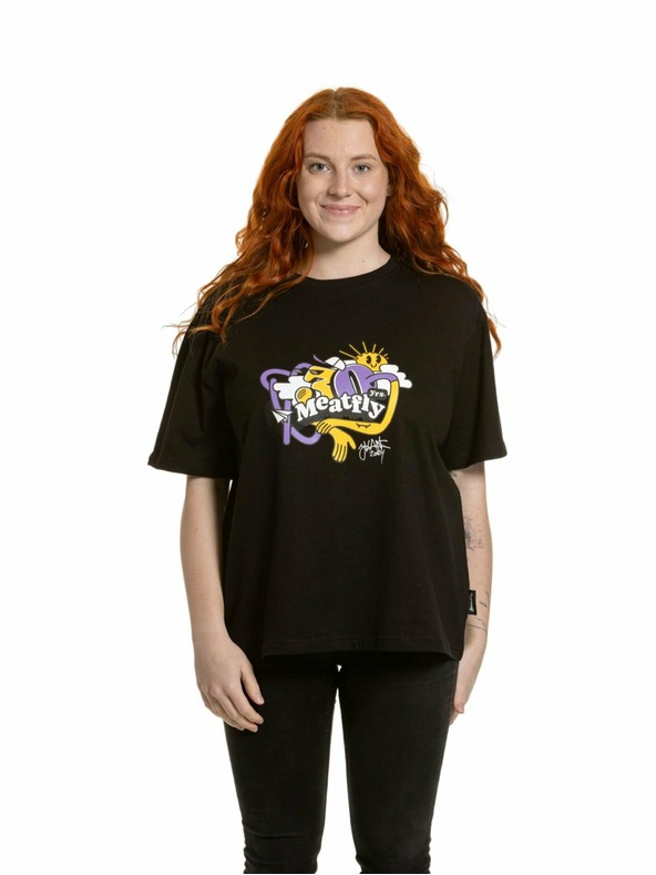 Meatfly Meatfly unisex majica Carter 30 Groove Black