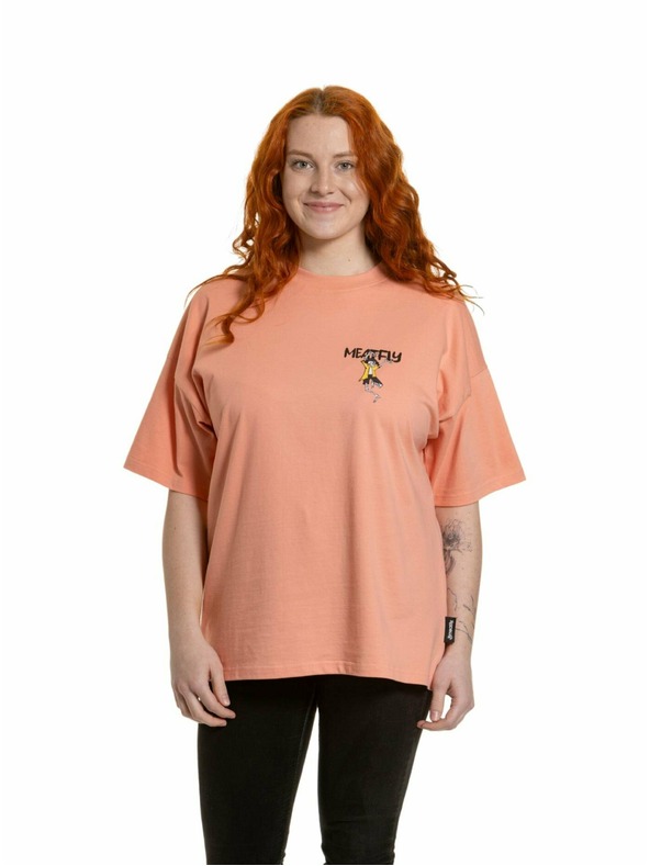Meatfly Meatfly ženska majica Vexey Coral Almond Skeleton