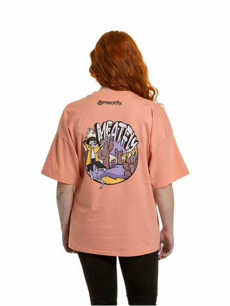 Meatfly Meatfly ženska majica Vexey Coral Almond Skeleton
