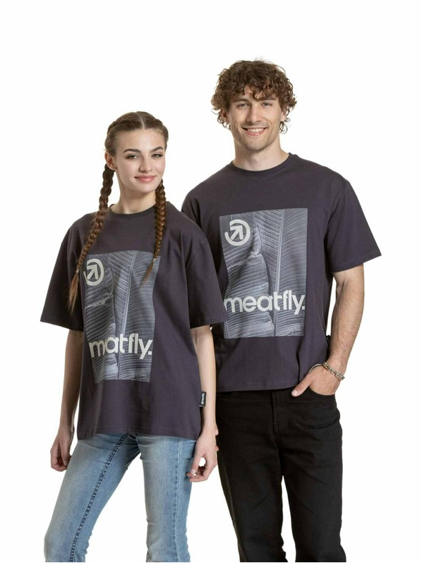 Meatfly Meatfly unisex majica Junglist Green Yellow Leaf | Siva