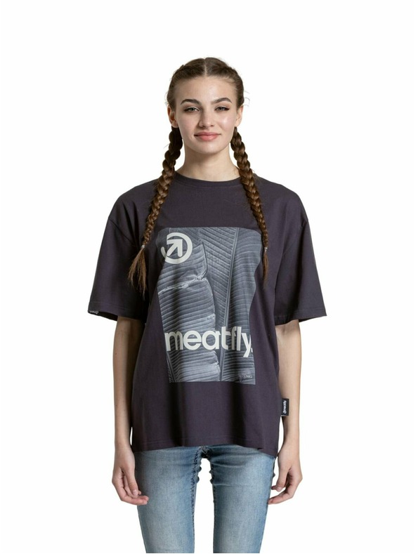 Meatfly Meatfly unisex majica Junglist Green Yellow Leaf | Siva