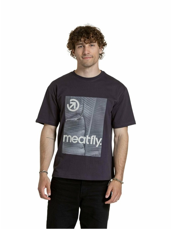 Meatfly Meatfly unisex majica Junglist Green Yellow Leaf | Siva