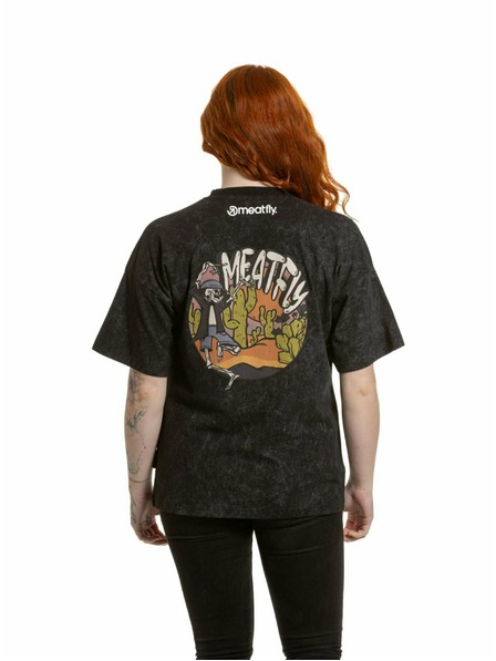 Meatfly Meatfly ženska majica Vexey Black Skeleton (acid wash)