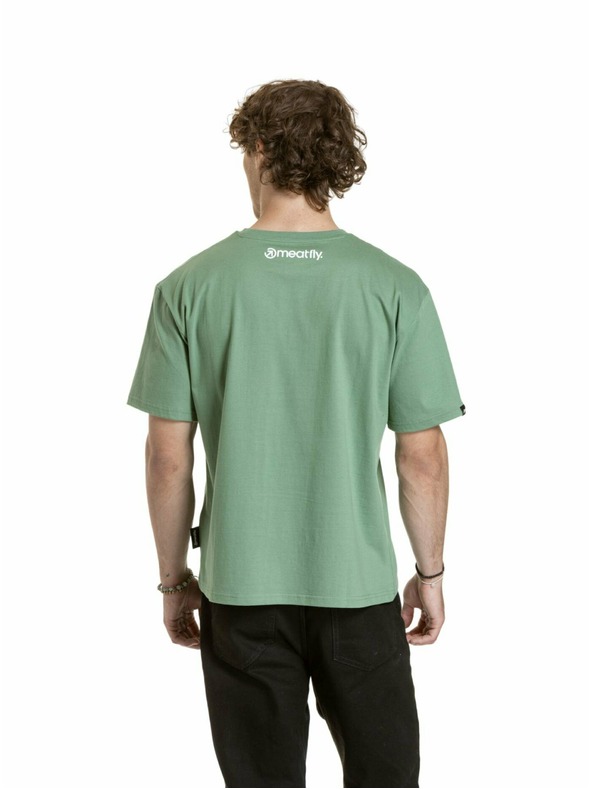 Meatfly Meatfly unisex majica Junglist Grey Leaf | Siva