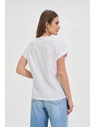 Moodo Ženska majica sa srebrnom aplikacijom Moodo – bijela